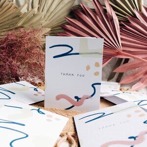 🖤 6-pack Thank You Greeting Card, 100% Eco-Friendly